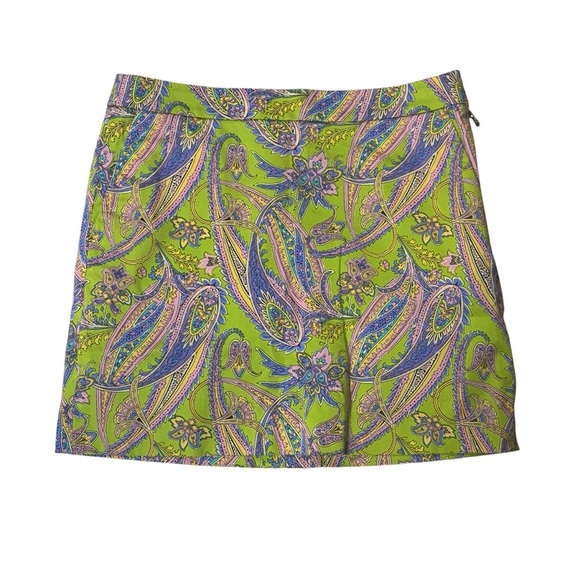 Ralph Lauren Dresses & Skirts - Vintage Ralph Lauren Golf Womens Artsy Paisley Skort Size 6 Green pink